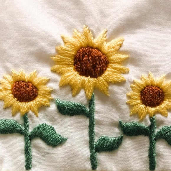 Hand Embroidered Sunflower Dress